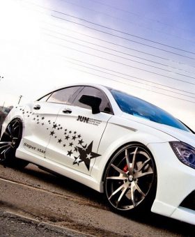 Tem decal ngôi sao dán sườn xe ô tô ms-02