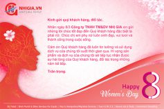 Chúc mừng quốc tế phụ nữ 8.3