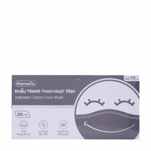 Khẩu trang than hoạt tính 4 lớp Pharmacity (50 cái/hộp) – Pharmacity