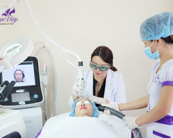 Điều trị giãn mạch máu, săn chắc da bằng laser Nd:Yag xung dài