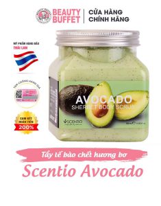 Tẩy tế bào chết body dưỡng ẩm và mịn da hương bơ Scentio Avocado 350ml