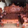 Bộ Bàn Ghế Gỗ Mun Đuôi Công Chạm Đào Tay 10 6 Món Đẹp Giá Rẻ
