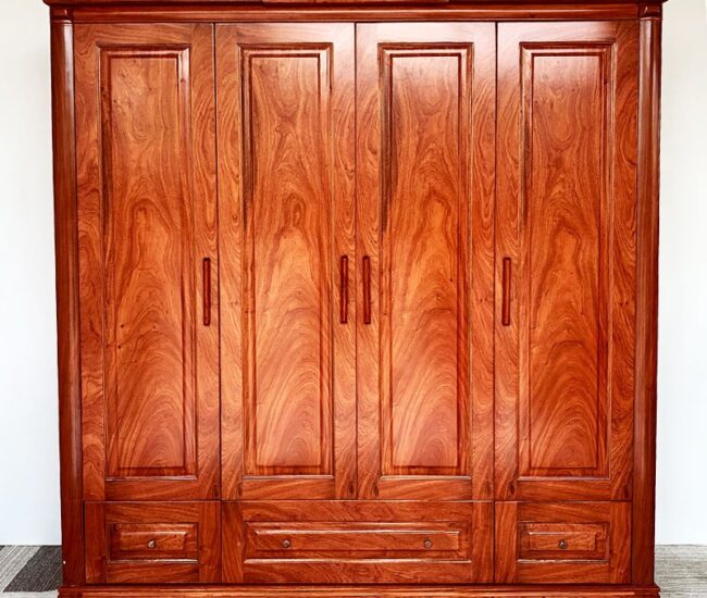 Tủ Quần Áo Gỗ Hương Đá Có Kệ Trang Trí Hiện Đại Đẹp Giá Rẻ
