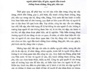 Chỉ thị của Bộ Chính trị về tăng cường sự lãnh đạo của Đảng đối với công tác bảo vệ người phát hiện, tố giác, ngưòi đấu tranh chống tham nhũng, lãng phí, tiêu cực