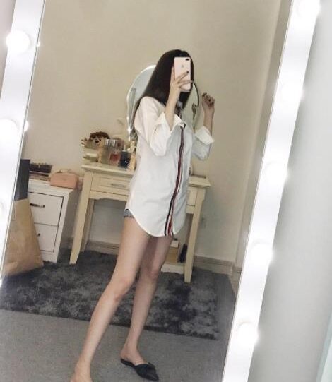 Áo Sơ Mi nữ Phối viền Đỏ đen