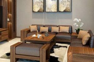 Mẫu sofa gỗ óc chó giá tốt