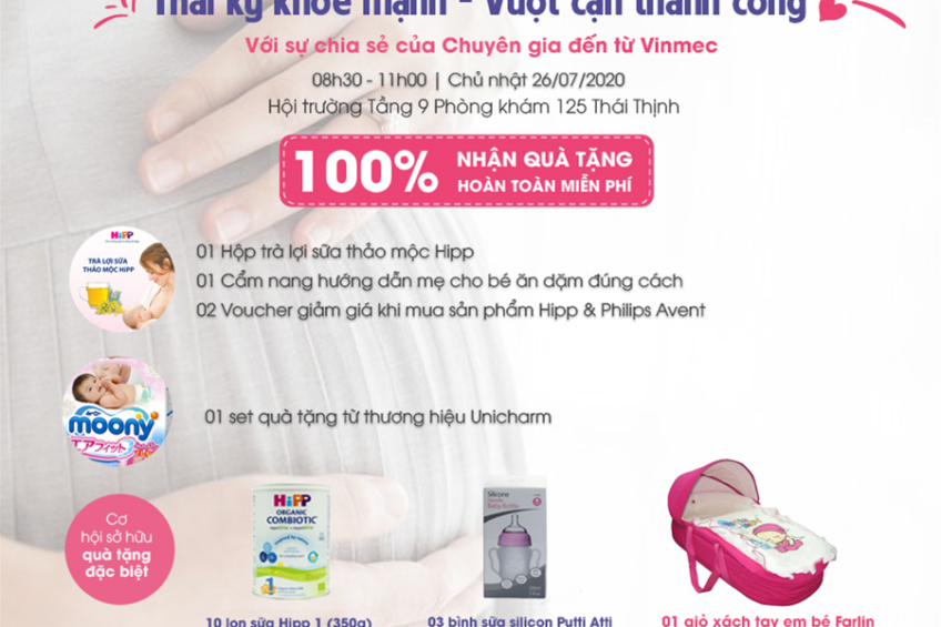 Hội thảo tiền sản tháng 7: Thai kỳ khỏe mạnh – Vượt cạn thành công