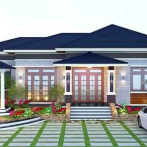 Chiêm ngưỡng mẫu biệt thự 1 tầng có 5 phòng ngủ đẹp hớp hồn