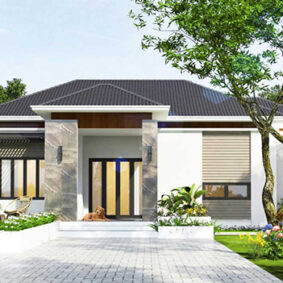 Mẫu thiết kế nhà cấp 4 3 phòng ngủ vừa đẹp vừa sang