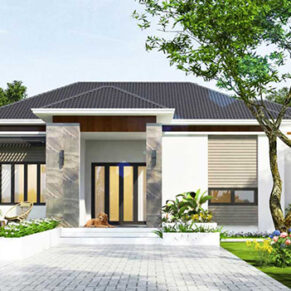 Mẫu thiết kế nhà cấp 4 3 phòng ngủ vừa đẹp vừa sang