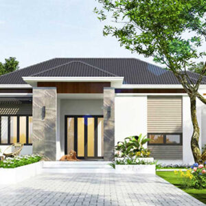 Mẫu thiết kế nhà cấp 4 3 phòng ngủ vừa đẹp vừa sang