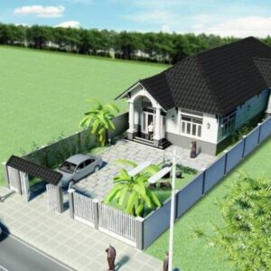 Mẫu thiết kế nhà cấp 4 ngang 8m đẹp, thông thoáng