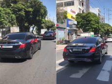 Choáng với video cặp xe sang và xe siêu sang mang biển “ngũ quý” làm xe hoa tại Sài thành