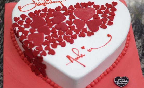 Bánh kem rút tiền- Bánh kem trái tim tặng người yêu