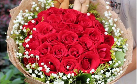 Bó hoa chúc mừng sinh nhật đẹp hồng đỏ chân thành