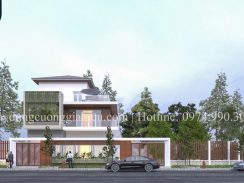 Biệt thự 3 tầng 11x15m mái thái