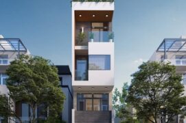Mẫu thiết kế nhà phố 5 tầng 40m2 anh Hùng Thủ Đức