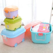  Hộp đựng đồ chơi trẻ em bằng nhựa có bánh xe 