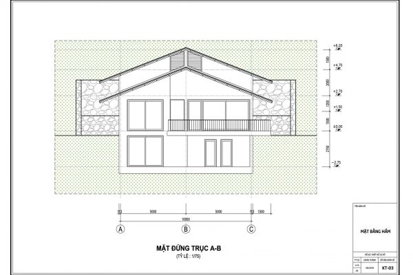 Thiết kế biệt thự đẹp mái chồng mái nằm lưng chừng núi ở Sóc Sơn