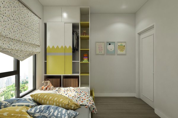 Thiết kế nội thất căn hộ 2 phòng ngủ thanh lịch hiện đại