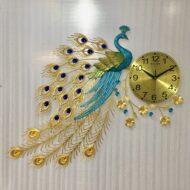 Đồng Hồ Trang Trí Chim Công