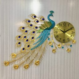 Đồng Hồ Trang Trí Chim Công