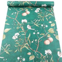Giấy Dán Tường Chim Đậu Cành Táo