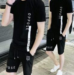 Đồ Bộ Thể Thao Nam Oppos Phong Cách Hàn Quốc Màu Đen