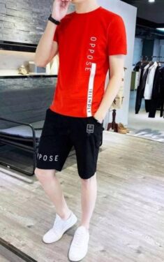 Đồ Bộ Thể Thao Nam Oppos Phong Cách Hàn Quốc Màu Đỏ