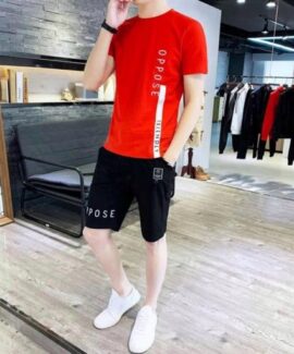 Đồ Bộ Thể Thao Nam Oppos Phong Cách Hàn Quốc Màu Đỏ