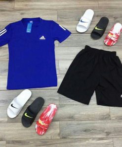 Đồ Thể Thao Nam Nguyên Bộ Logo Adias Màu Xanh