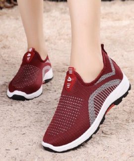 Giày Thể Thao Nữ – Giày Sneaker Nữ kiểu Hàn Quốc Mã G01 Màu Đỏ