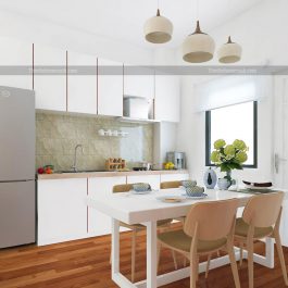 Mẫu thiết kế nội thất phòng bếp chung cư đẹp