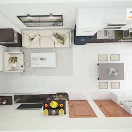Thiết kế nội thất phòng bếp anh Nghĩa – chung cu Gemek |