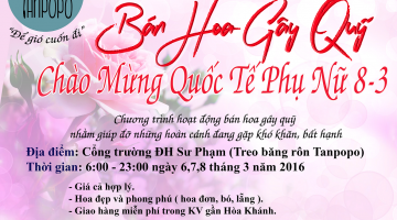 Hình ảnh Chương trình “bán hoa gây qũy” dịp 8-3 năm 2016