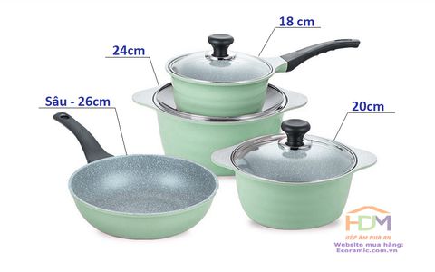 BỘ NỒI CHỐNG DÍNH ECORAMIC SKY POT SET